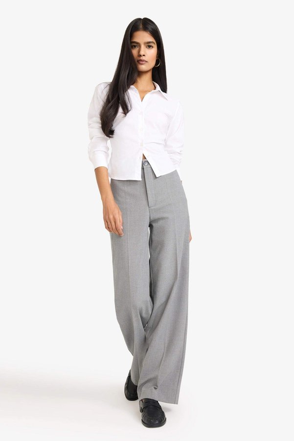 Defacto Women's Canvas Trousers F6214Ax/Gr394 Grey