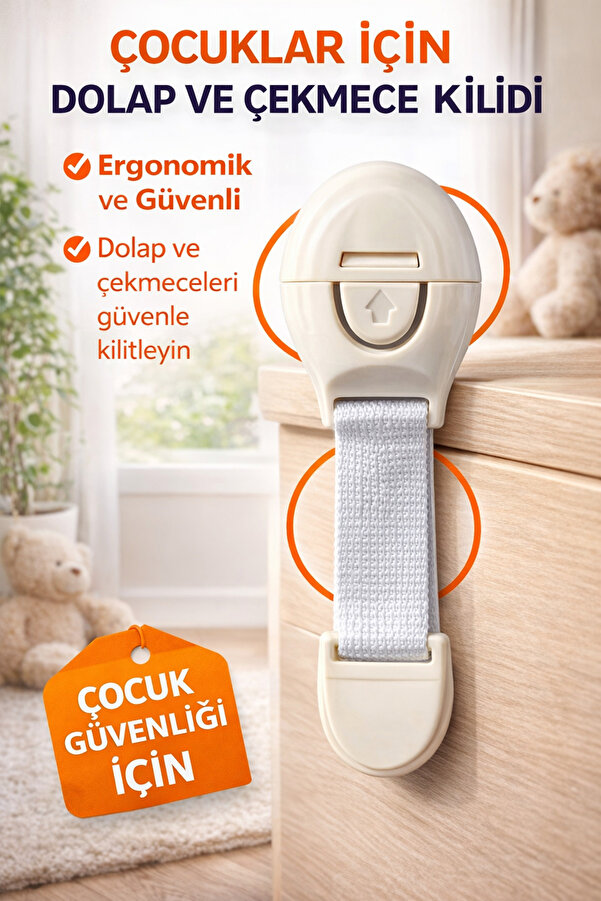 HGROUP Çocuk Güvenlik Dolap ve Çekmece Kilidi - Çok Amaçlı Bebek ve Çocuk İçin Emniyet Güvenlik Aparatı