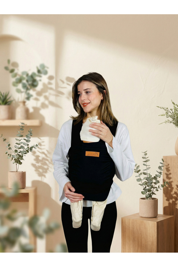 kubbe Yeni Nesil Ergonomik Bebek Taşıma Şalı - Ön Cepli Taşıma Torbalı Esnek Sling - İnce Ve Hafif
