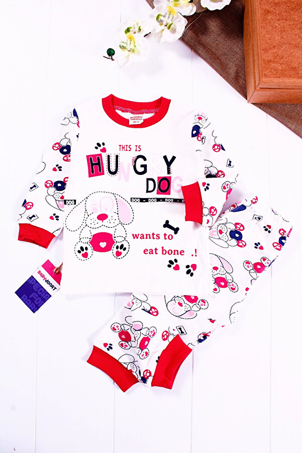 Beruflic Hungry Desenli Kız Çocuk Pijama Takımı