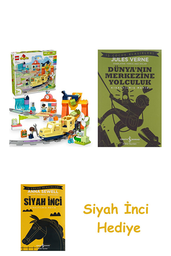 Türkiye İş Bankası Kültür Yayınları DUPLO Town Büyük İnteraktif Mahalle Tre + Dünyanın Merkezine Yolculuk + Siyah İnci Hediye