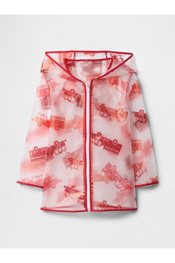 GAP Erkek Bebek Kırmızı Baskılı Yağmurluk