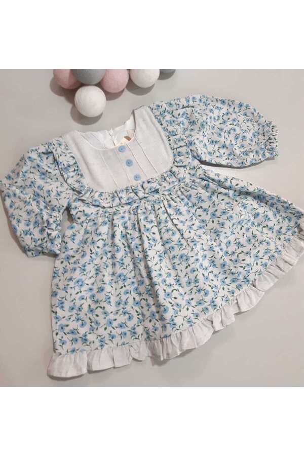 Sönmez Baby ENGLİSH VİLLAGE STYLE MEVSİMLİK ÇITIR ÇİÇEK KIZ BEBE ÇOCUK ELBİSE