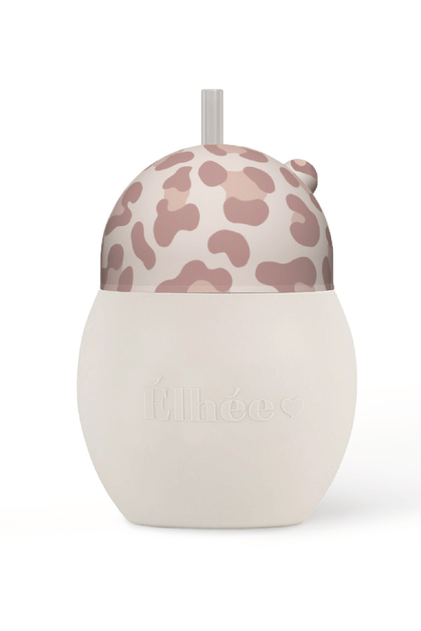 Elhee Sızdırmaz Alıştırma Bardağı Pembe Leopar 240 ml
