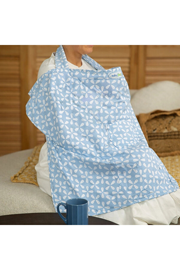 Babyjem Cepli Emzirme Önlüğü 323 Mavi Yonca