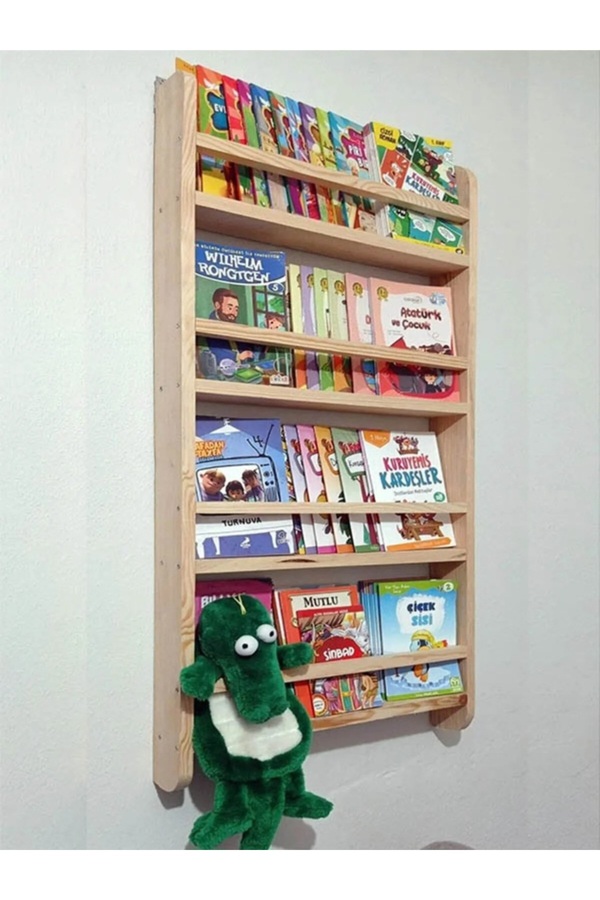 Özel Yapım Ahşap Kitaplık Montessori Kitaplık