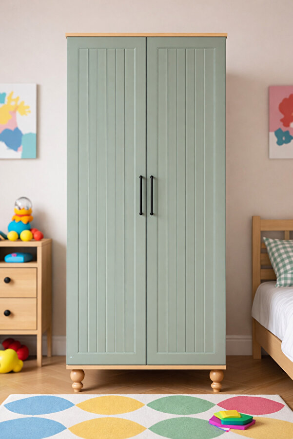 arionkids Gülsün 2 Kapaklı Genç Odası Dolabı | Modern Tasarım, Üstün MDF Kalitesi ve Fonksiyonel Depolama