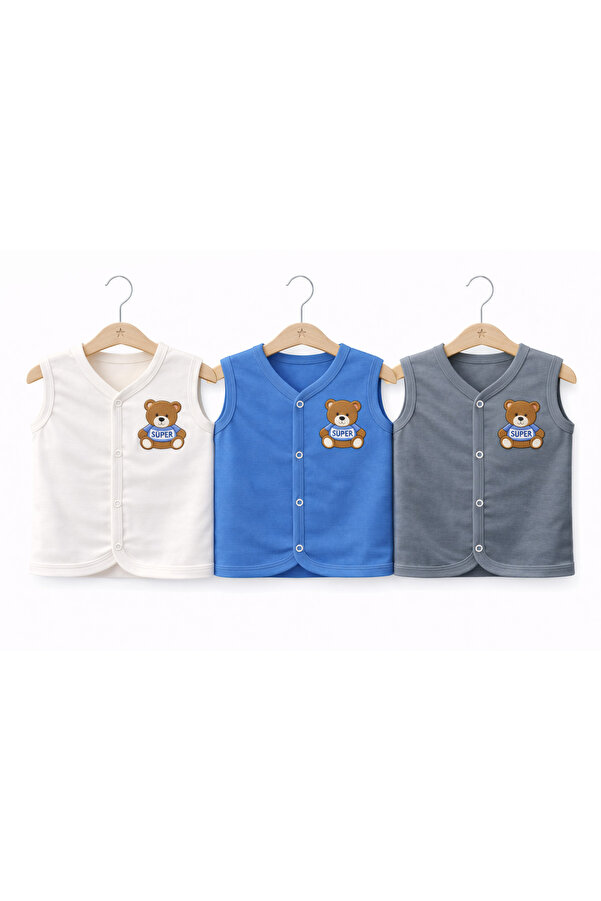 canmana kids&baby %100 Pamuk Yenidoğan Bebek Yelek