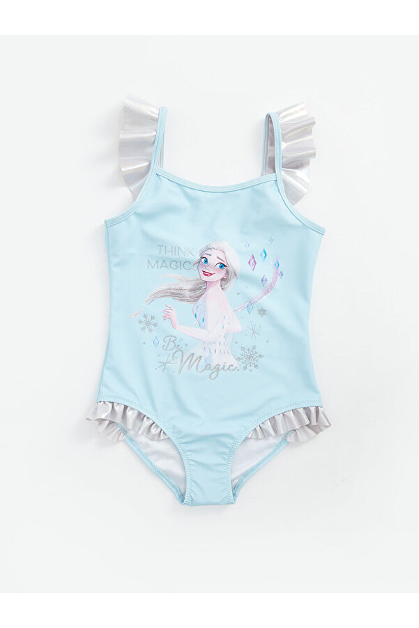 LC Waikiki Hızlı Kuruyan Elsa Baskılı Kız Çocuk Mayo