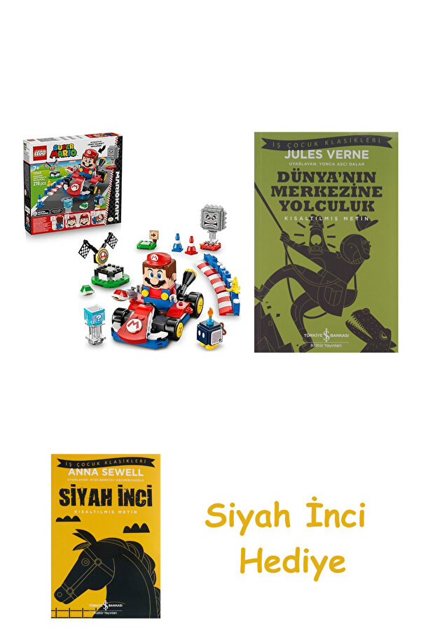 Türkiye İş Bankası Kültür Yayınları Super Mario: Mario Kart – İnteraktif M + Dünyanın Merkezine Yolculuk + Siyah İnci Hediye