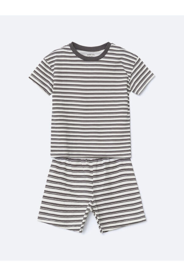 LC Waikiki Freezen Store'dan Eşsiz Ürünler I Çizgili Erkek Bebek Şortlu Pijama Takım