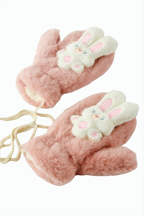 TakÇalıştır Tavşancık Yünlü İçi Polar Çocuk Eldiven