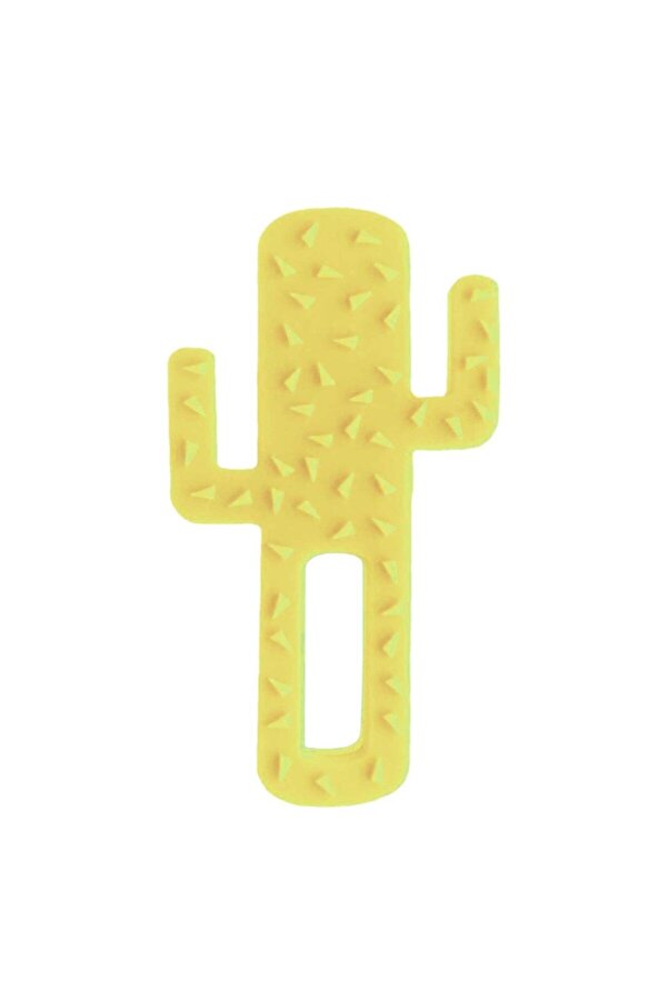 OiOi Kaktüs Silikon Diş Kaşıyıcı Sarı 3 Ay+