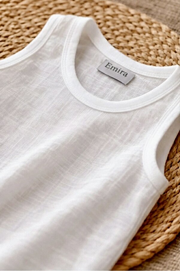 emira tasarım %100 Organik Pamuk Bebek Atleti Özel Üretim, Dokuma Kumaş 0-3 Yaş