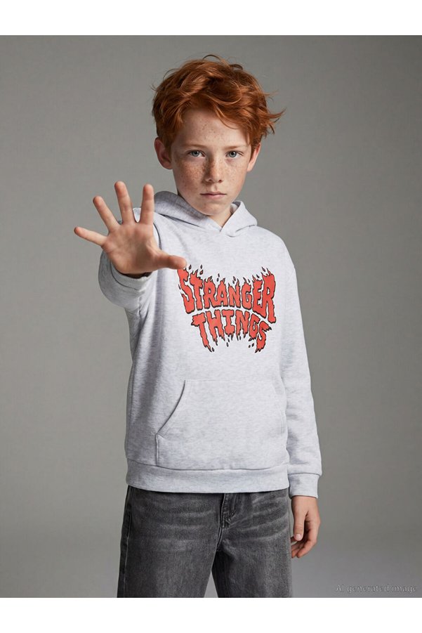 LC Waikiki Quality Parts from Çelebi Store Stranger Things Printed Boys' Thick Sweatshirt