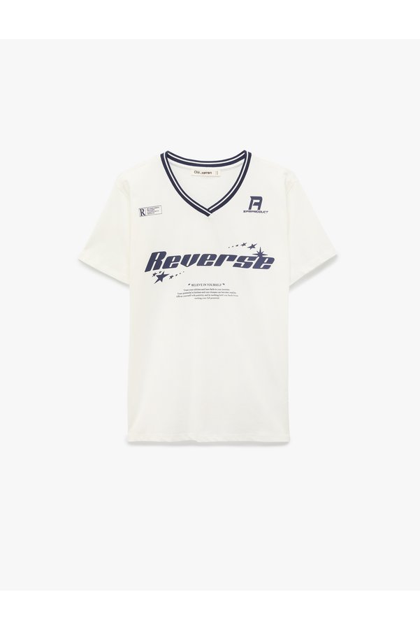 Koton Women'S Ecru Oversize T-Shirt