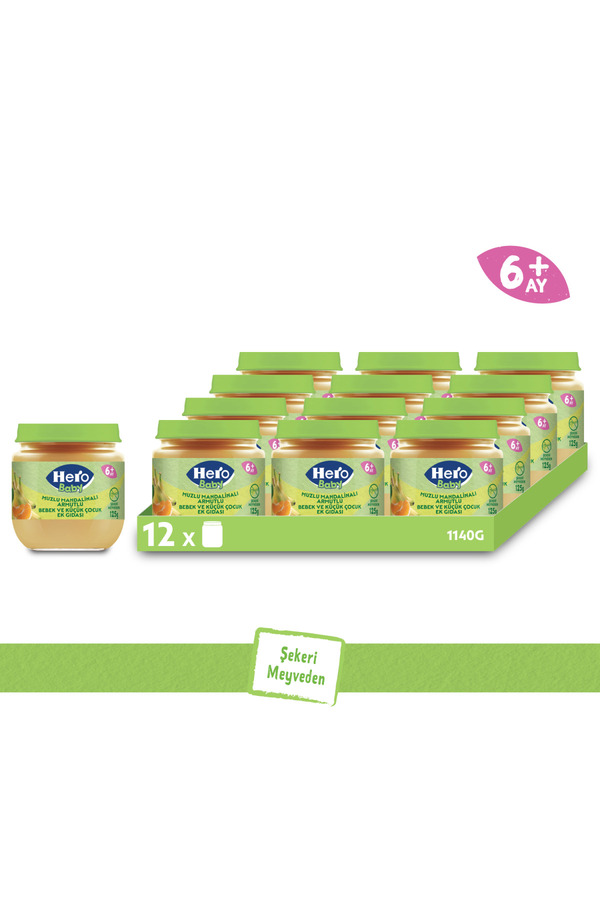 Hero Baby Muzlu Mandalinalı Armutlu Kavanoz Mama 125g x12