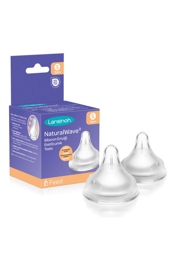 LANSINOH NaturalWave® 2'li Biberon Emziği Yavaş Akışlı (1 Ay+)
