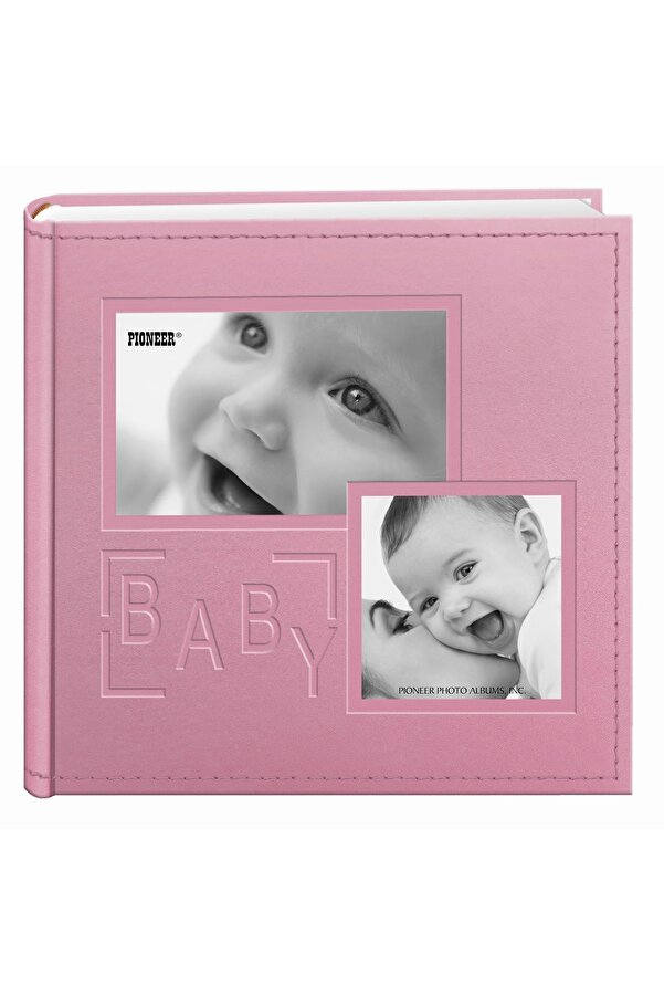 Hype Store Fotoğraf Albümleri 200 cepli kabartmalı "Bebek Çerçeve Cover Albüm 4 adet 6 baskı için, Pembe