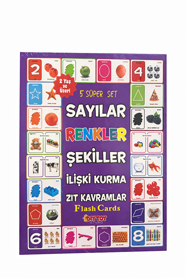 CANDA Premium Eğitici Flash Kart Seti – Sayılar & Renkler & Şekiller gelişim seti