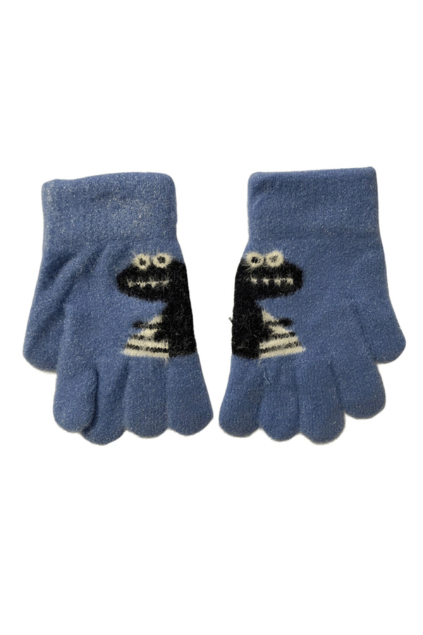 LİNOTTİ 2-4 Yaş Çocuk Eldiveni – Sevimli Dino Desenli