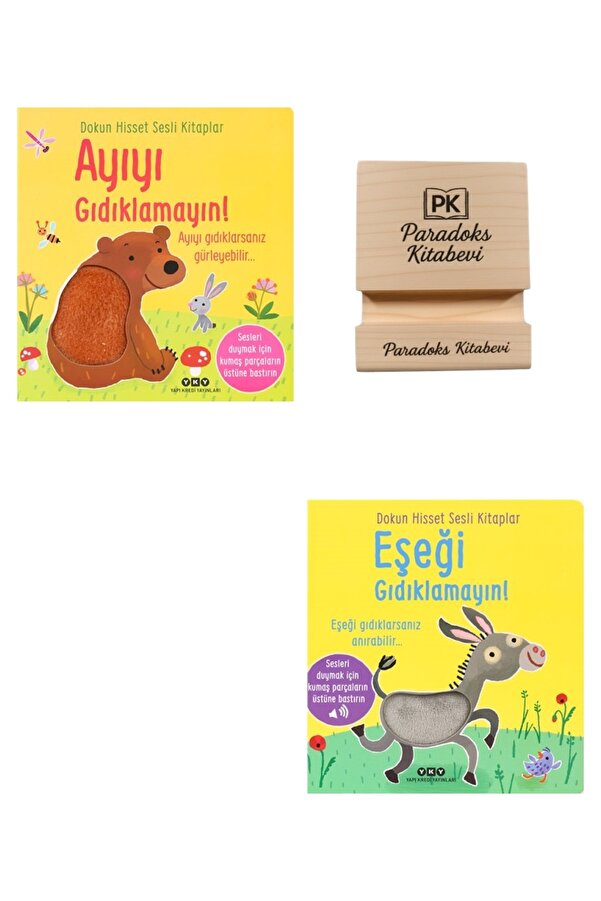 Yapı Kredi Yayınları Dokun Hisset Sesli Kitaplar Ayıyı Gıdıklamayın ve Eşeği Gıdıklamayın 0-3 Yaş Grubu + Telefon Tutucu