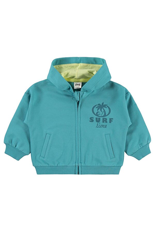 Civil Baby Palmiye Baskılı 6-18 Ay Hırka - Yeşil 18-24 Ay