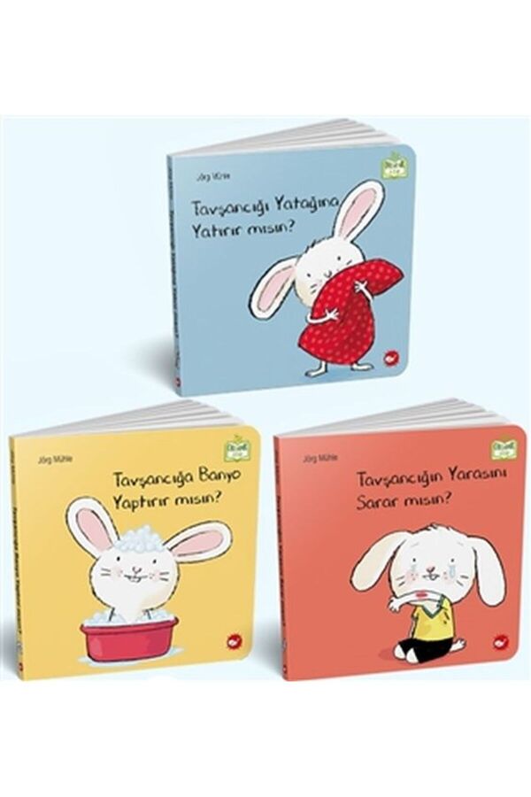 Beyaz Balina Yayınları 0-3 Yaş (TAVŞANCIK) Resimli Interaktif Çocuk Kitapları Seti - (3 KİTAP)