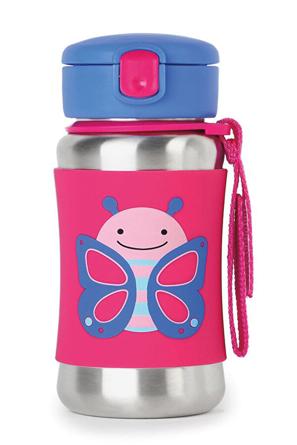 Skip Hop Zoo Paslanmaz Çelik Pipetli Suluk Kelebek