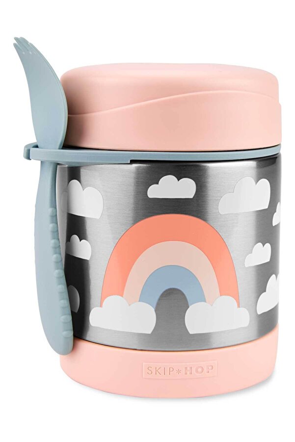 Skip Hop Paslanmaz Çelik Mama Saklama Termosu Gökkuşağı Set