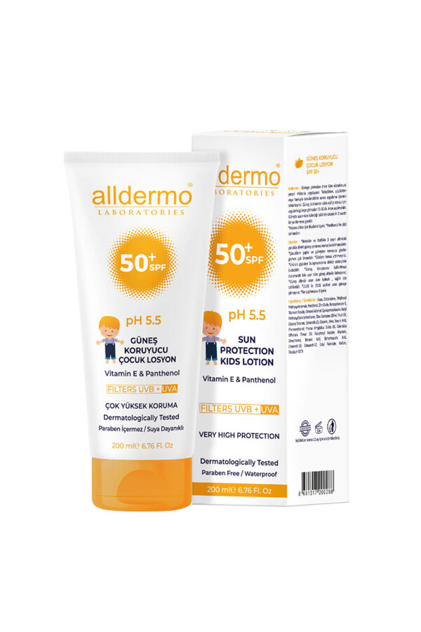 Alldermo SPF 50 ÇOCUK GÜNEŞ KORUYUCU LOSYON 200 ML