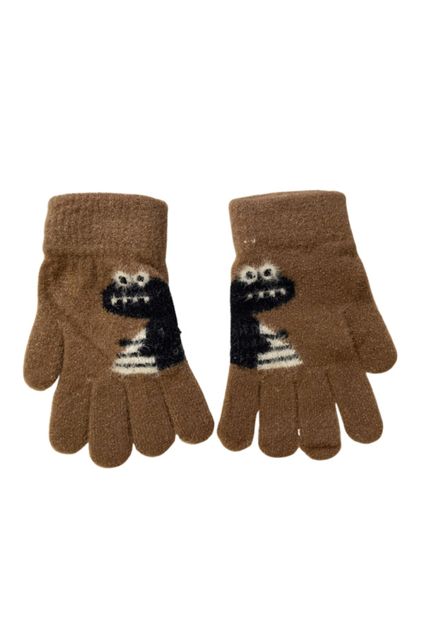 LİNOTTİ 2-4 Yaş Çocuk Eldiveni – Sevimli Dino Desenli