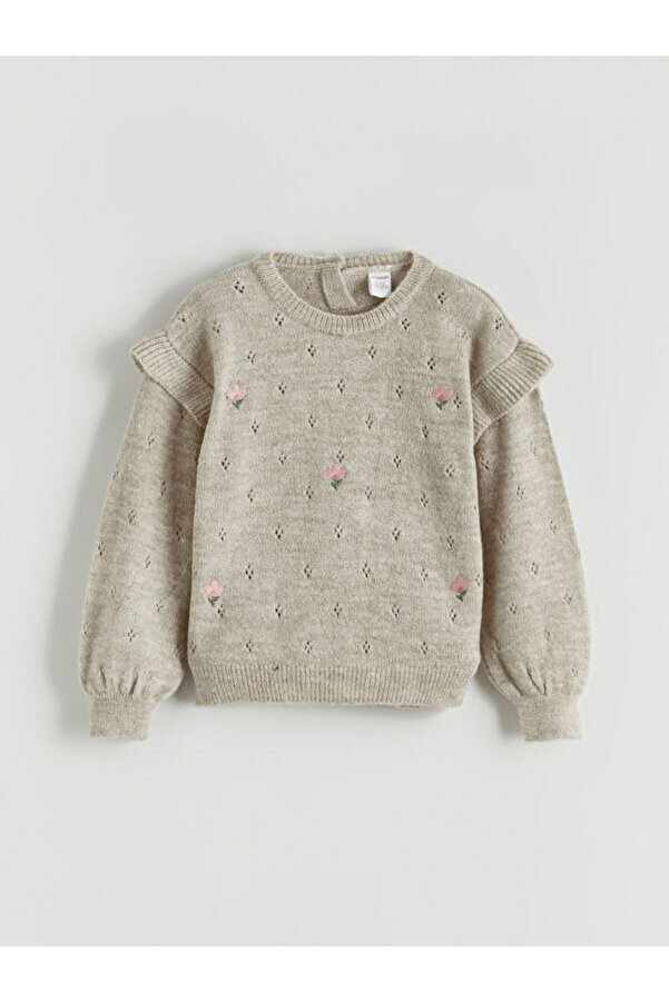 LC Waikiki RMZ GİYİM FARKIYLA Sıfır Roba Yaka Kız Çocuk Kazak