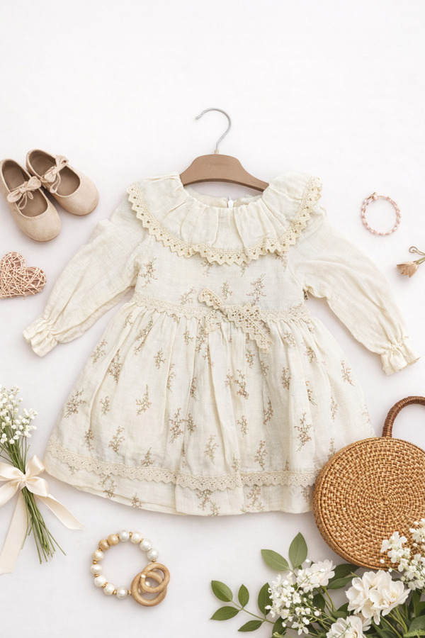 WONDRESS BABY RETRO KIZ BEBEK ELBİSE