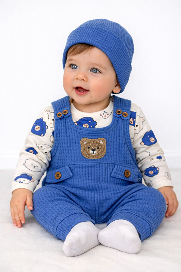 bebekyol Ayı Nakışlı Bebek Takımı (bere dahil değildir)