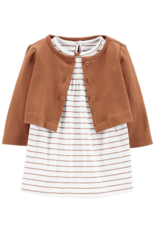 Carter's Kız Bebek Elbise Set 2'li Paket Beyaz