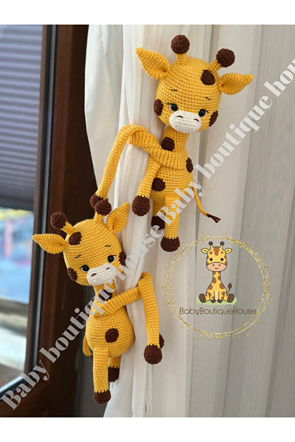 BABYBOUTİQUEHOUSE ZÜRAFA 2Lİ PERDE TUTUCU