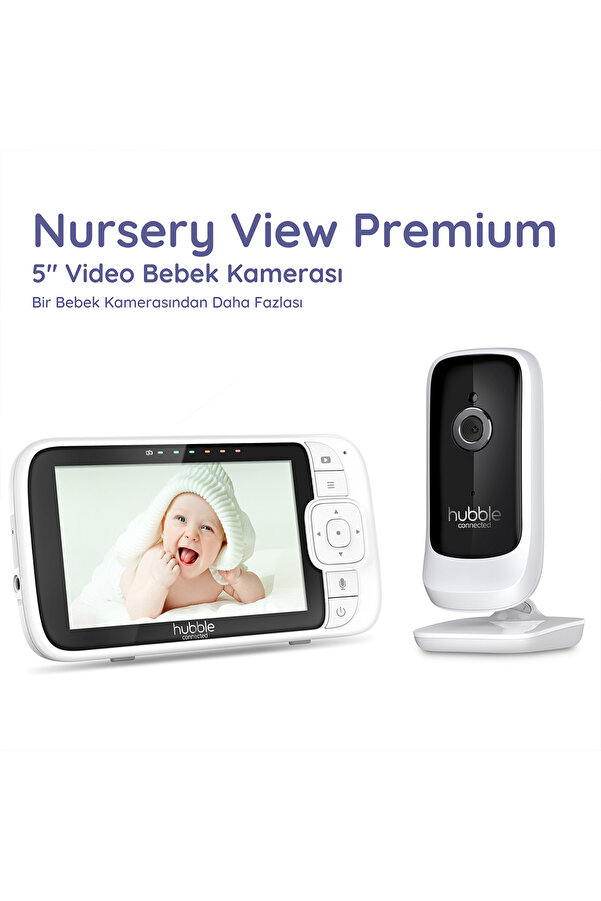 Hubble Nursery View Premium 5’’ Dijital Ekranlı Bebek Kamerası