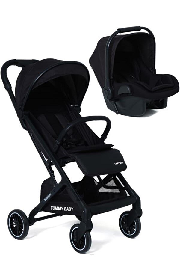 Tommybaby Quantum Kabin Travel Bebek Arabası Kabin Boy Bebek Arabası Pedli Katlanabilir Yağmurluk Hediye