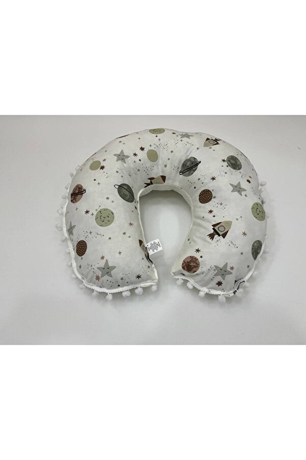 BUSEBABYHOME Krem , Çift Taraflı Emzirme Yastığı/Emzirme Minderi/Bebek Destek Minderi/ Hamile Yastığı