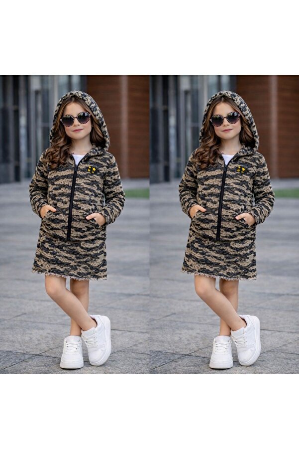 KOKOŞ BEBEK Kamuflaj Girls Etekli Takım 7/14 Yaş - 31662