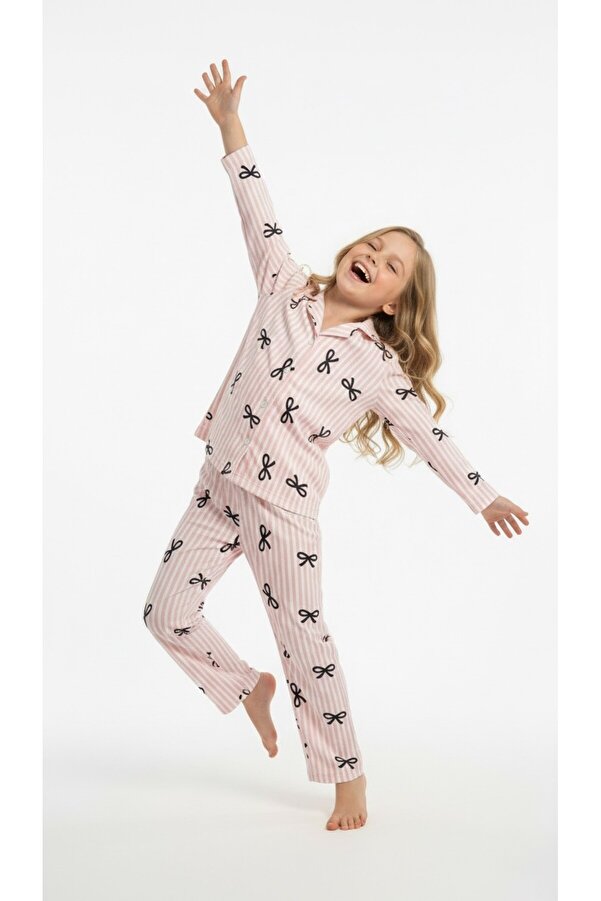 DANBİ Kız Çocuk 4,5,6,7,8,9,10,11 Yaş Mevsimlik Pijama Takımı