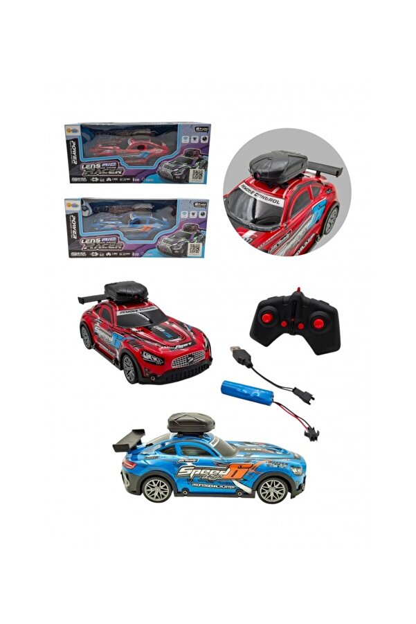 dekan toys Uzaktan Kumandalı Kameralı Resim Çeken Full Fonksiyon Araba, Şarjlı 2.4G Kameralı Drift Atan Araba