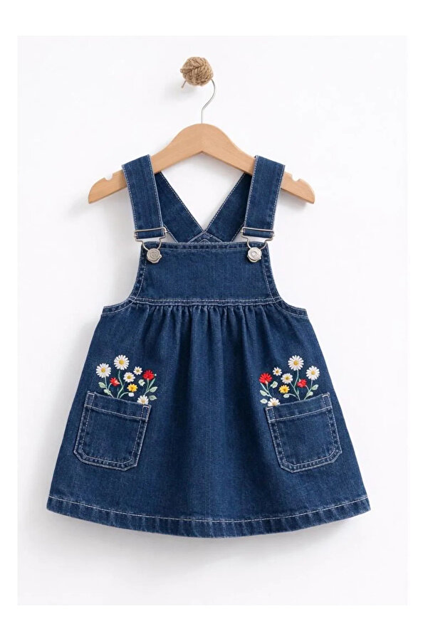 kidstalya Çiçekli Cep Bebek Jile Elbise