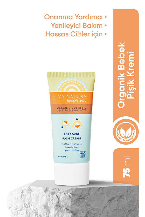 Iva Natura Organik Sertifikalı %98 Doğal Onarıcı Ve Önleyici Bebek Pişik Kremi Sarı Kantaron Özlü 75ml