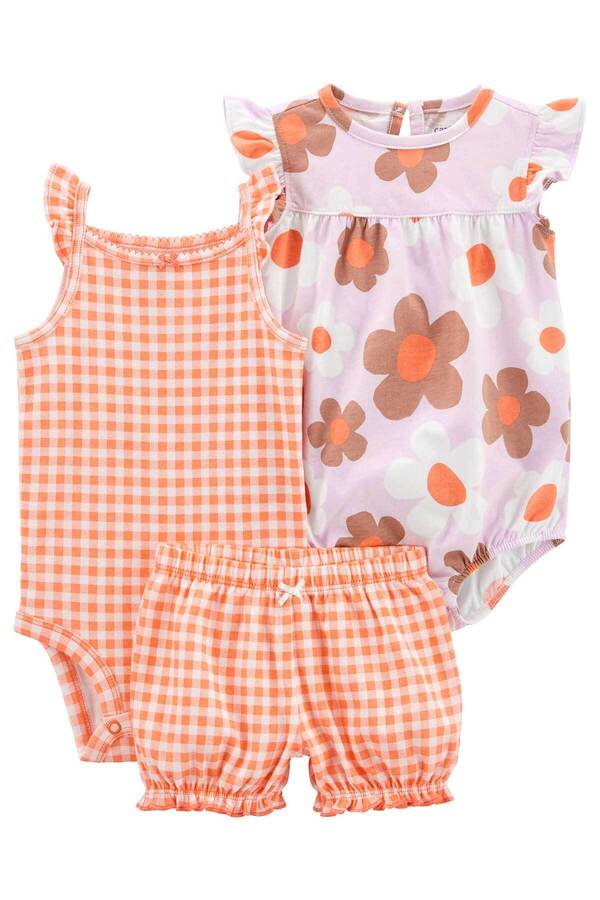 Carter's Kız Bebek Tulum Set 3'lü Paket