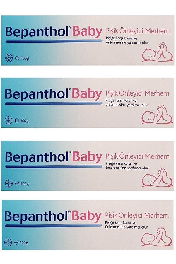 Bepanthol Bepanthol Baby Pişik Kremi 100  gr Pişik Önleyici 4 Adet