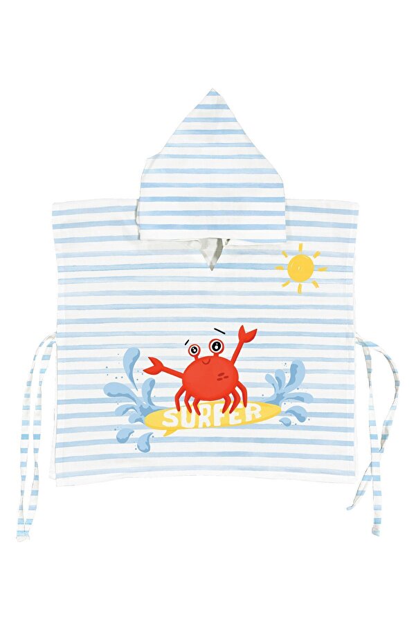 Casadora Baby Surfer Crab %100 Pamuk Çocuk Müslin Panço 5-6 Yaş