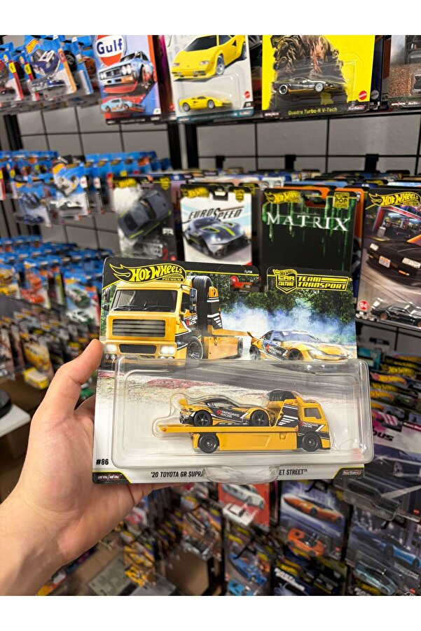 HOT WHEELS HotWheels Toyota GR Supra Team Transport (YD) Model Araba (Sarı)