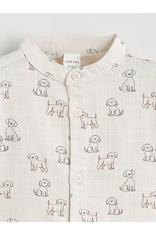 LC Waikiki Ekru Hakim Yaka Erkek Bebek Gömlek ve Pantolon